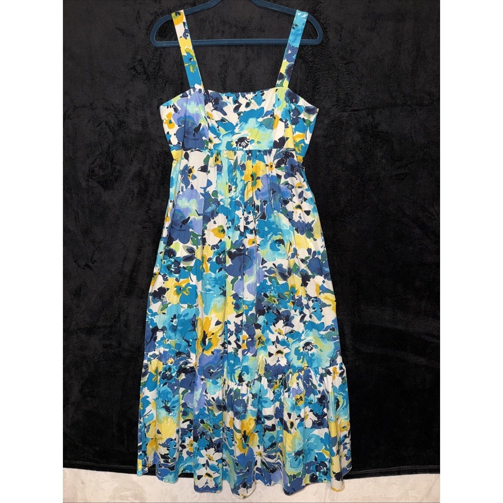 London Times Maxi Sundress Dress Tropical Floral Multi Color Size 10 Resortwear